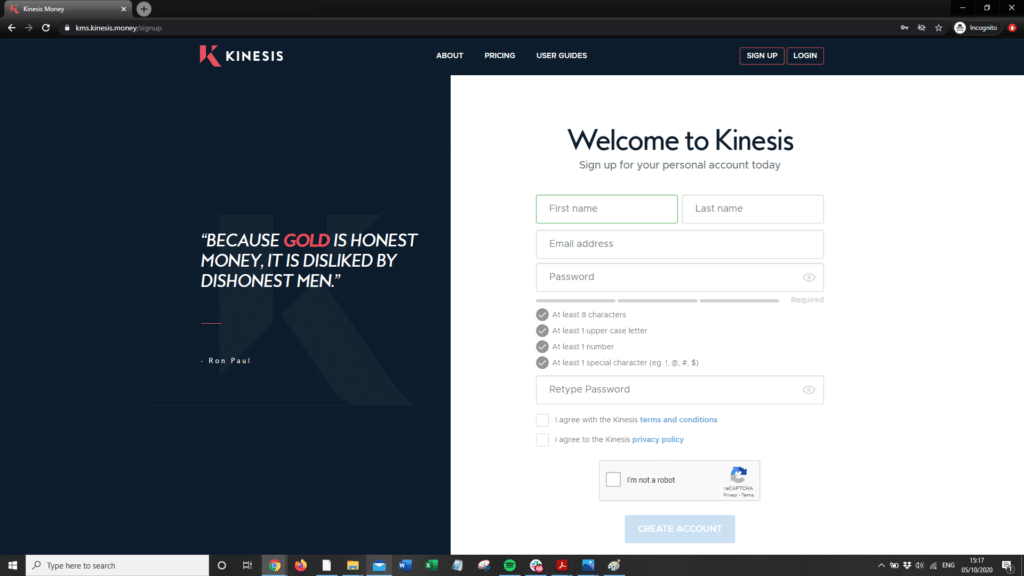 Welcome to Kinesis kms platform login