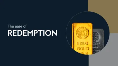 easy redemption low fees withdrawal of gold 100 g silver 200 oz  bullion safely vaulted