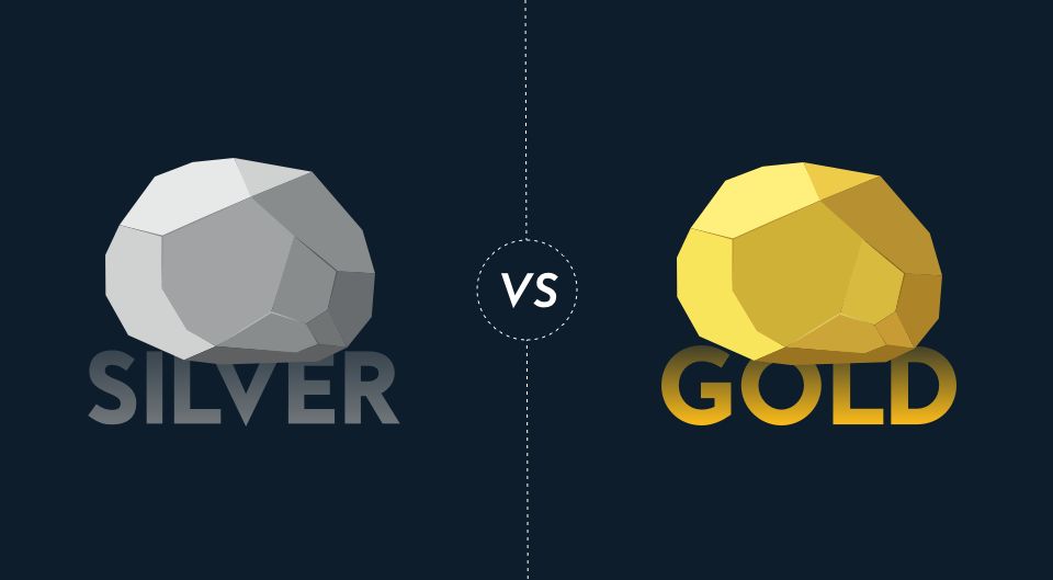 image of silver vs gold precious metals