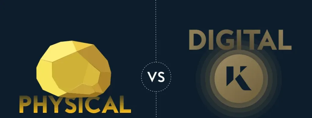 physical gold vs digital gold Kinesis KAU token