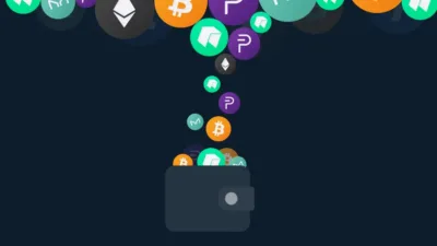 wallet with crypto flowing out