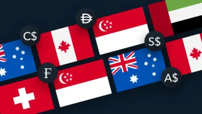 AUD, CAD, SGD, CHF and AED