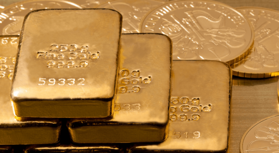 gold bullion bar stack