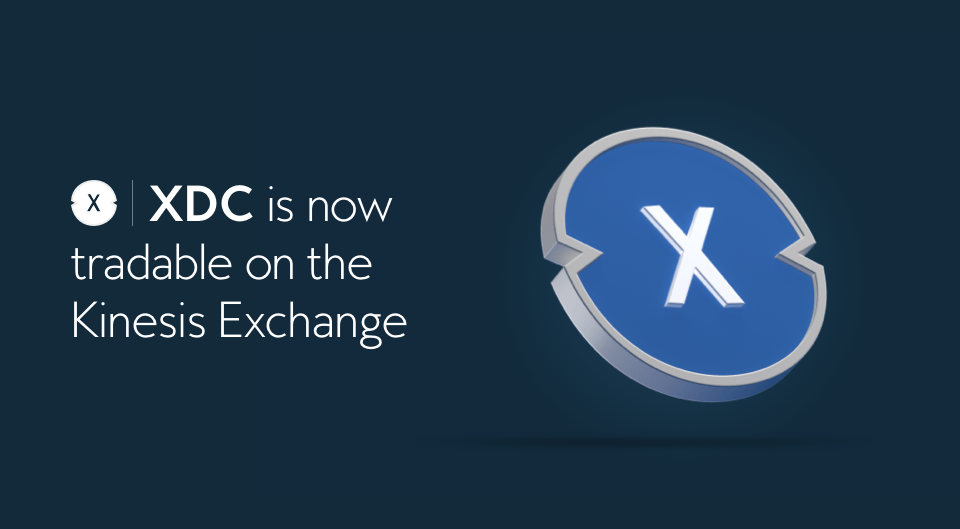 XDC is now tradeable on the Kinesis Exchange