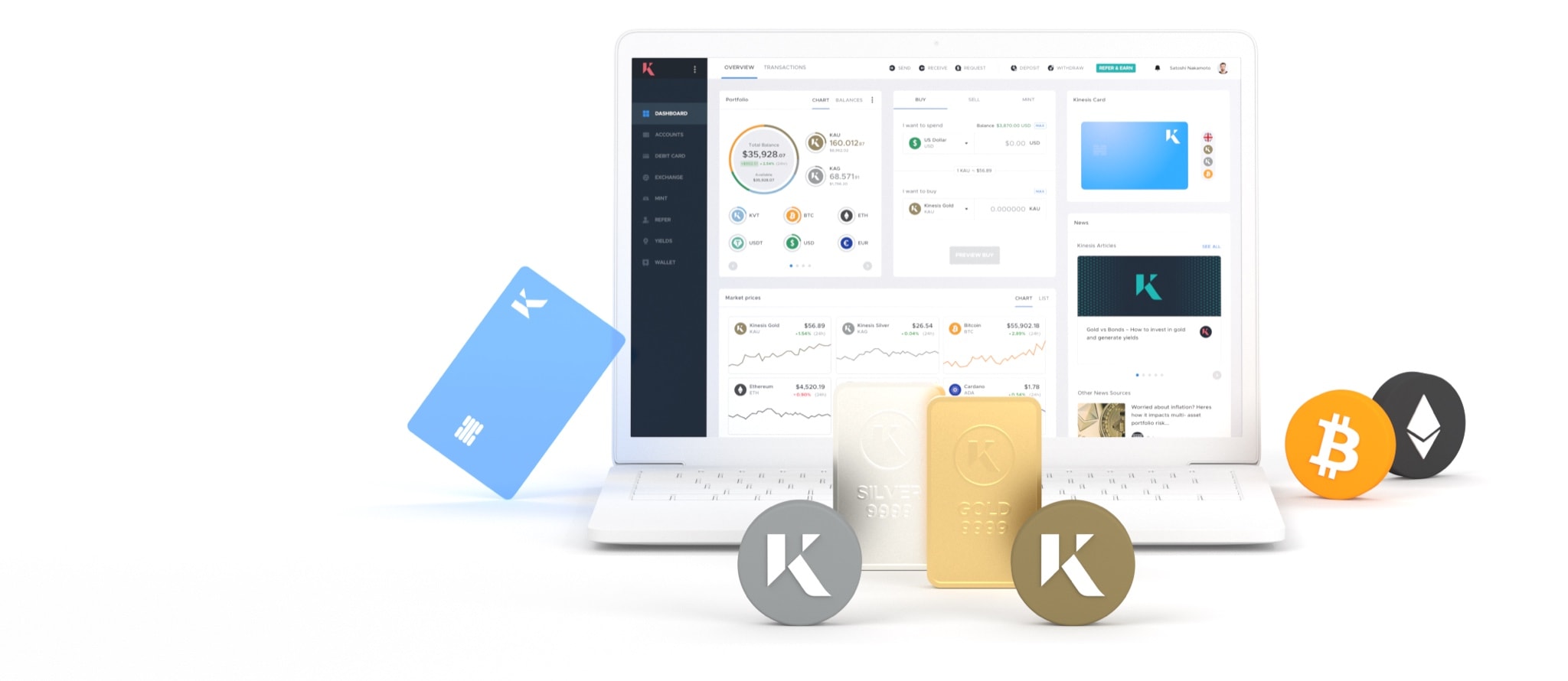 kinesis gold-backed cryptocurrency card KAU