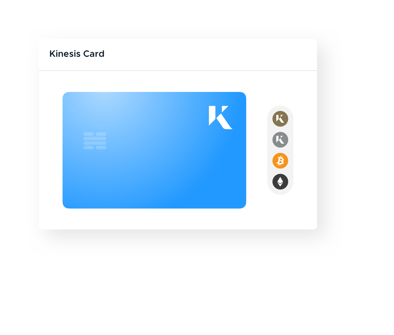 kinesis gold backed cryptocurrency card