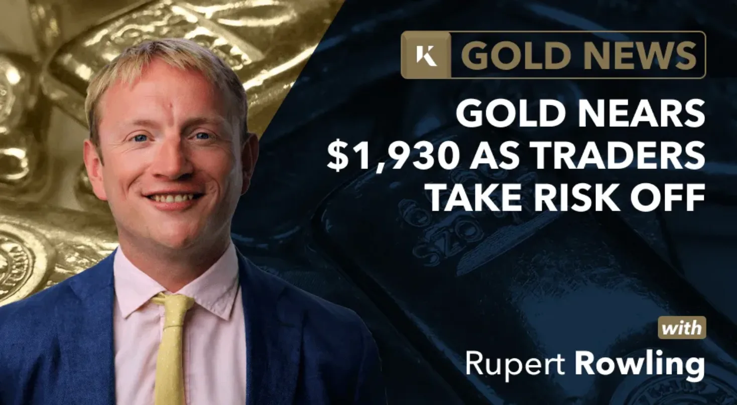 gold trades near 1930 traders risk off
