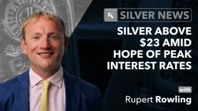 silver above 23 dollars hope of peak interest rates