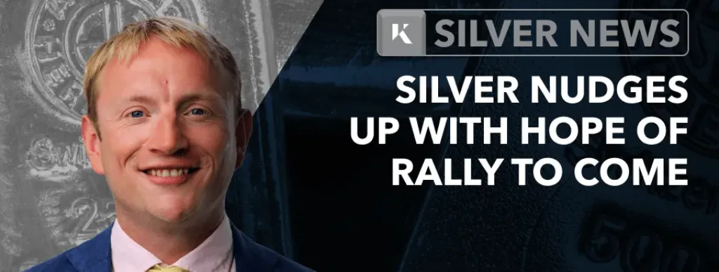silver nudges up with hope of rally rupert rowling