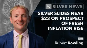 silver slides near 23 dollars inflation rise