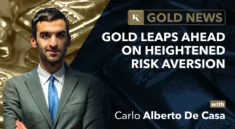 gold leaps ahead on heightened risk aversion