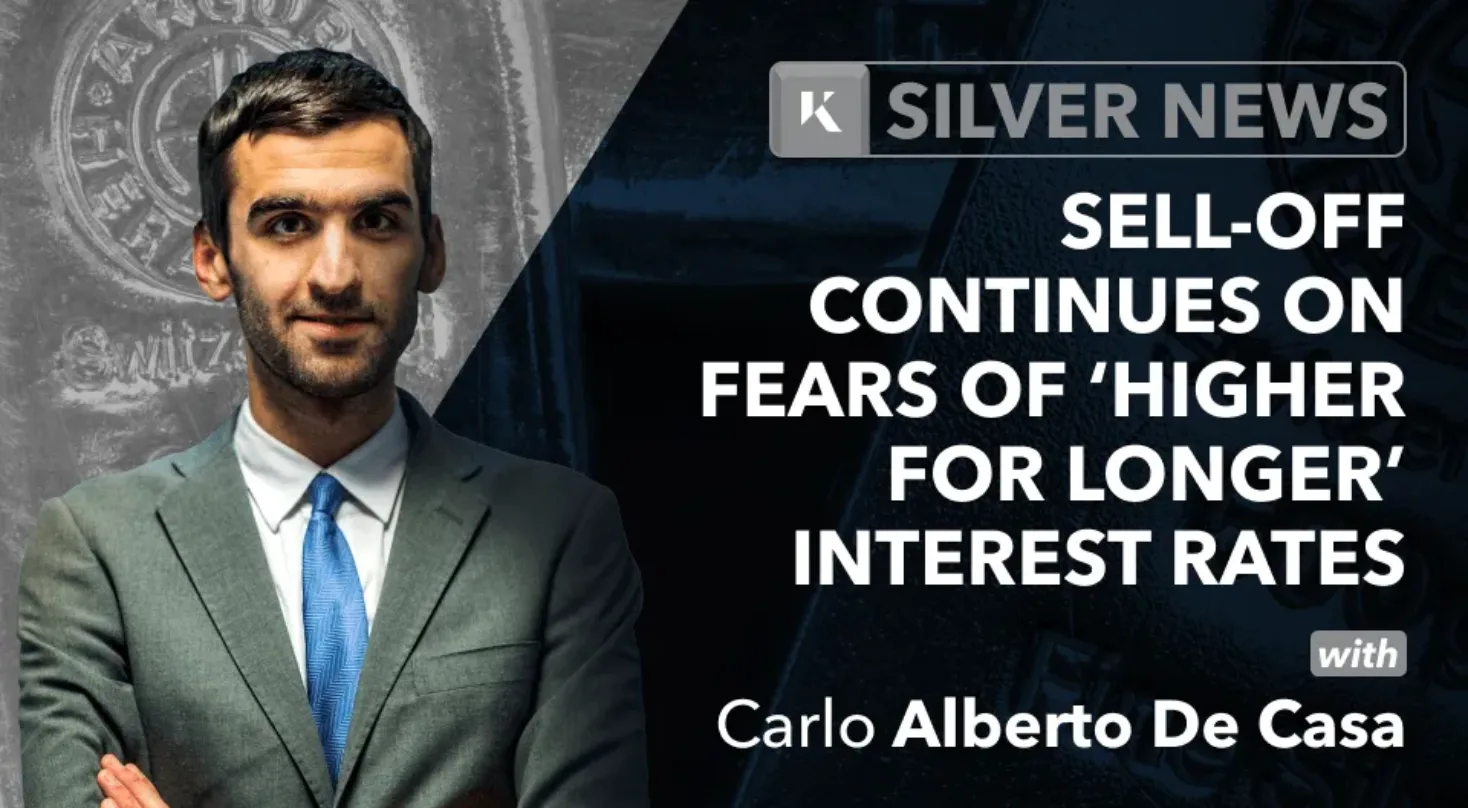 silver sell off continues, on higher for longer rates