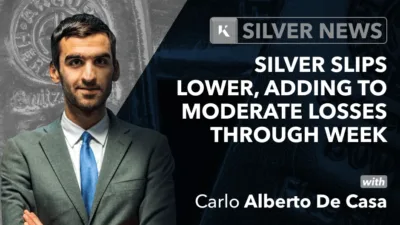 silver slips lower moderate losses throughout week