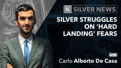 silver struggles on hard landing fears