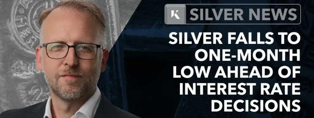 silver falls to month low interest rate decisions