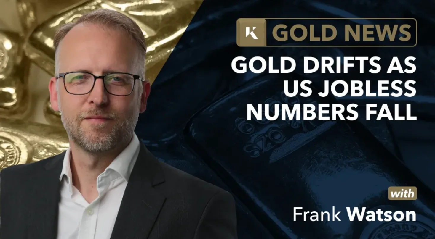 gold drifts as us jobless numbers fall