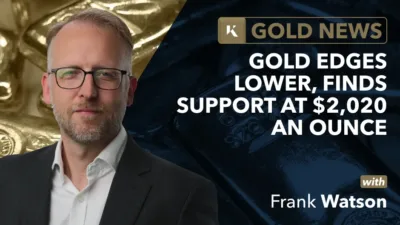 gold edges lower finding support at 2020 per once