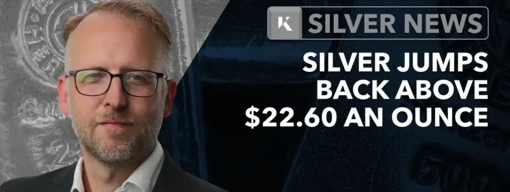silver price jumps back above $22 per ounce