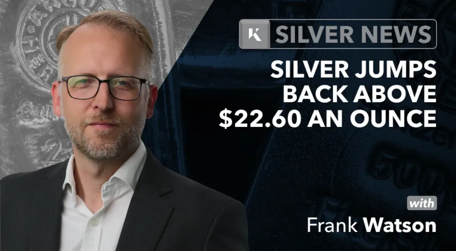 silver price jumps back above $22 per ounce