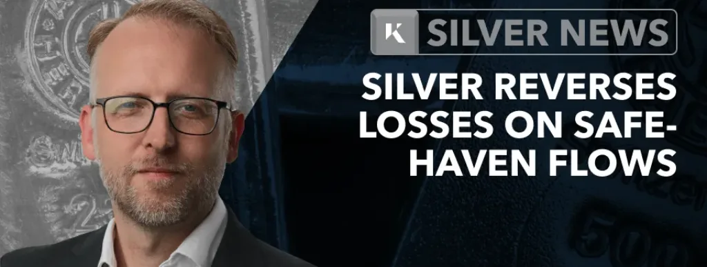 silver reverses losses on safe flows