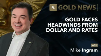 mike ingram market analyst on gold news background