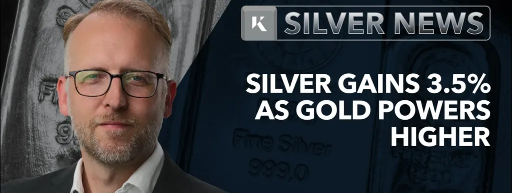 Silver Price News: Silver Gains 3.5% as Gold Powers Higher