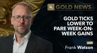 frank watson analyst in front of gold bar background