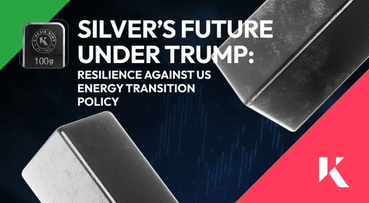Silver’s Future Under Trump headline in front of silver bullion bar
