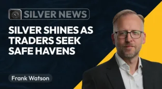 Frank Watson headshot with Kinesis silver bullion bar