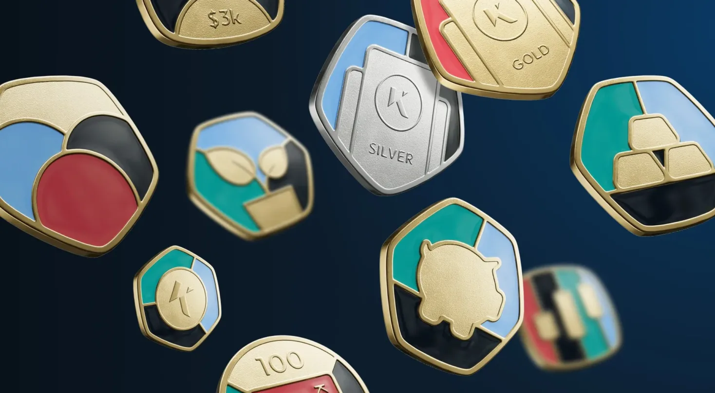 achievements badges on kinesis platform 3D