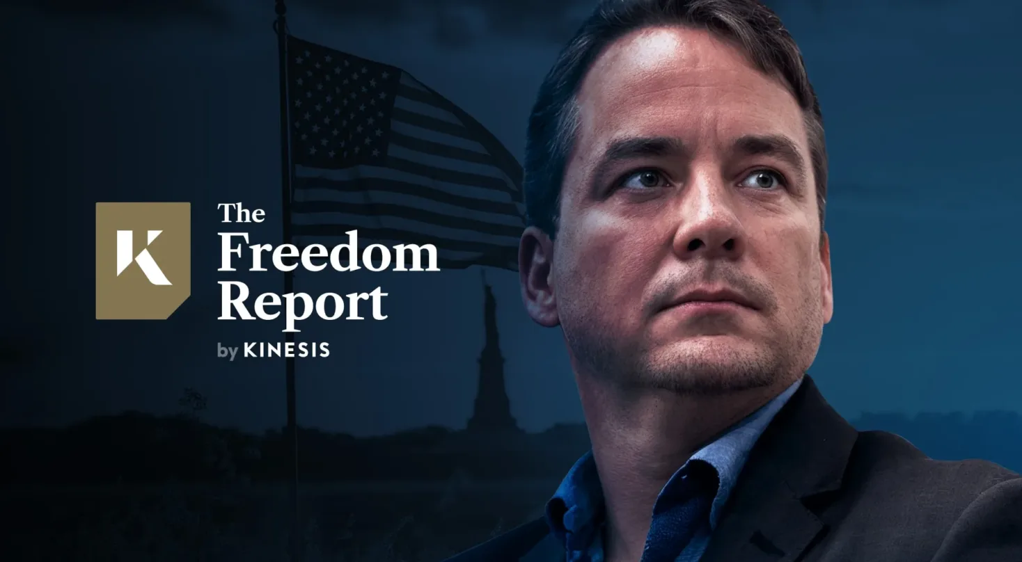 freedom report banner robert kientz US flag background