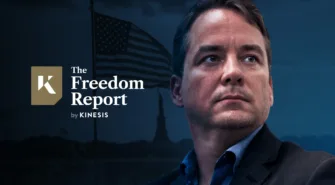 freedom report banner robert kientz US flag background